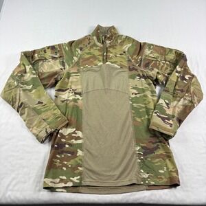Army‎ Combat Shirt Mens Small Green Camo Flame Resistant Military ACS